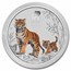 2022 Australia 1/2 oz Silver Lunar Tiger BU (Colorized, SIII)