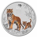 2022 Australia 1 kilo Silver Lunar Tiger BU (Colorized, SIII)