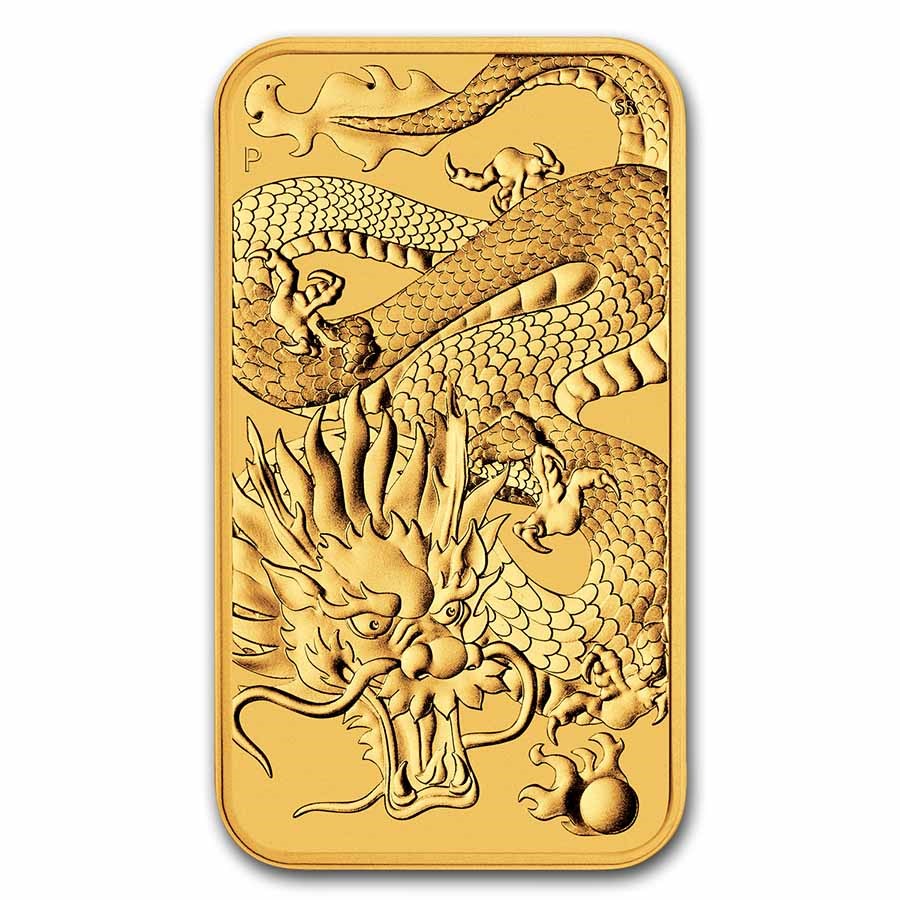 Gold Coin Rextangular Buy 2022 Australia 1 oz Gold Dragon Rectangular Coin BU | APMEX