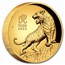 2022 Australia 1 oz Gold Lunar Tiger Proof (HR, Box & COA)