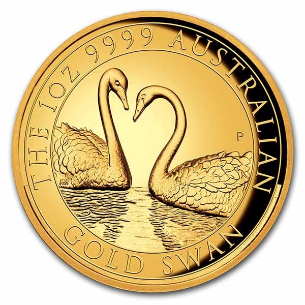 2022 Australia 1 oz Gold Swan Proof (HR, w/Box & COA)