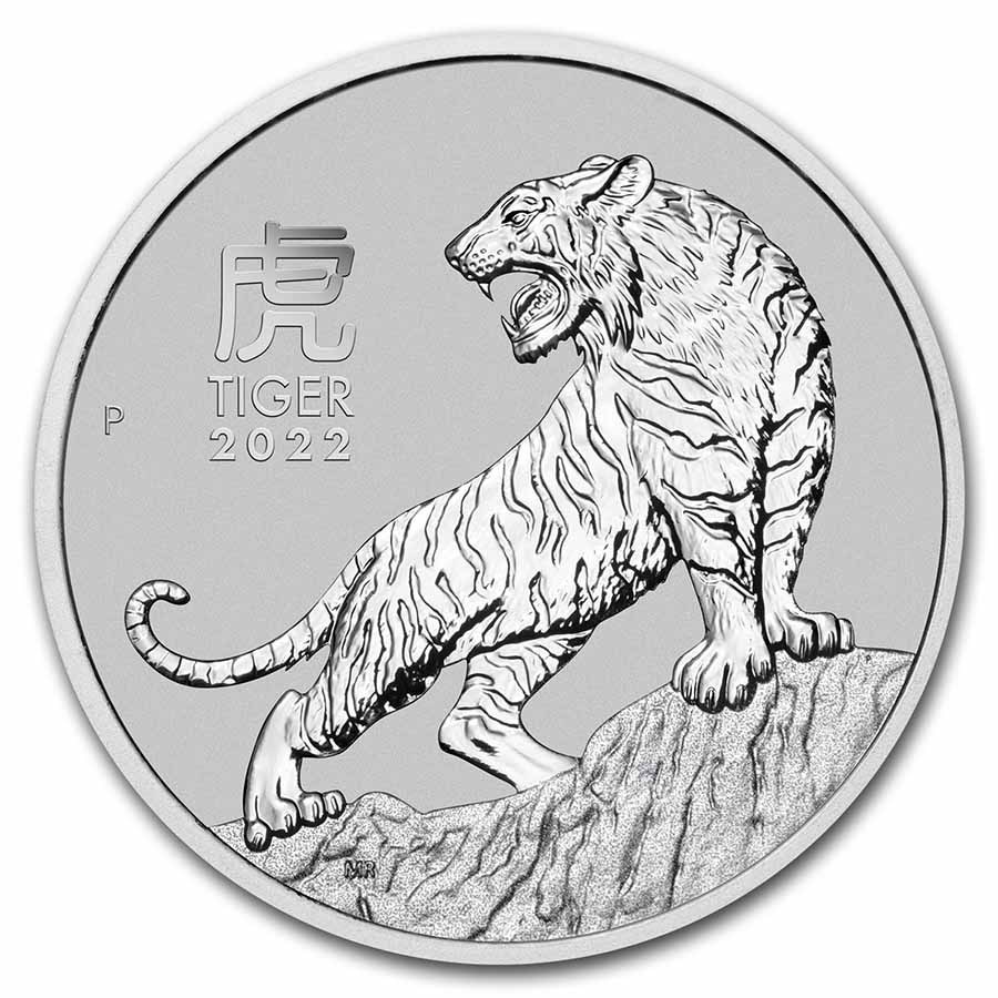 2022 Australia 1 oz Platinum Lunar Tiger BU (Series III)