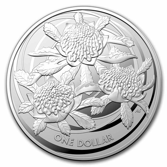 2022 Australia 1 oz Silver $1.00 Wildflowers - Waratah BU 2022 Australia 1 oz Silver $1.00 Wildflowers - Waratah BU