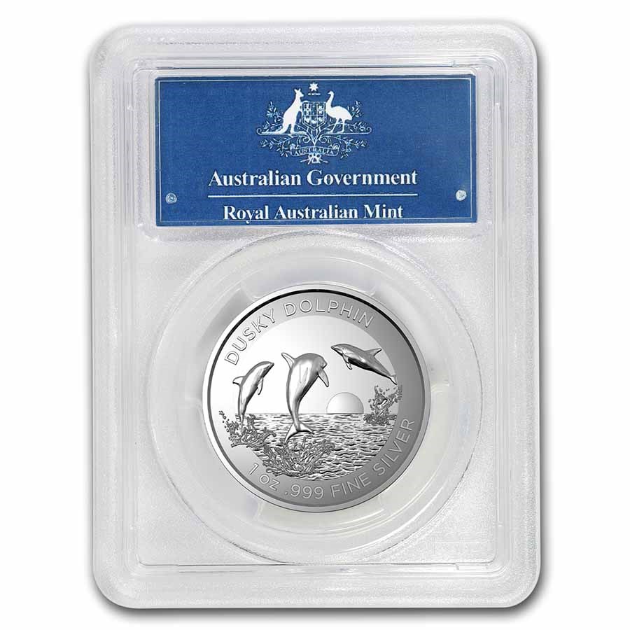 2022 Australia 1 oz Silver Dolphin PR-70 PCGS (First Strike, HR)