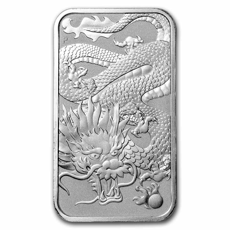 2022 Australia 1 oz Silver Dragon Rectangular Coin BU