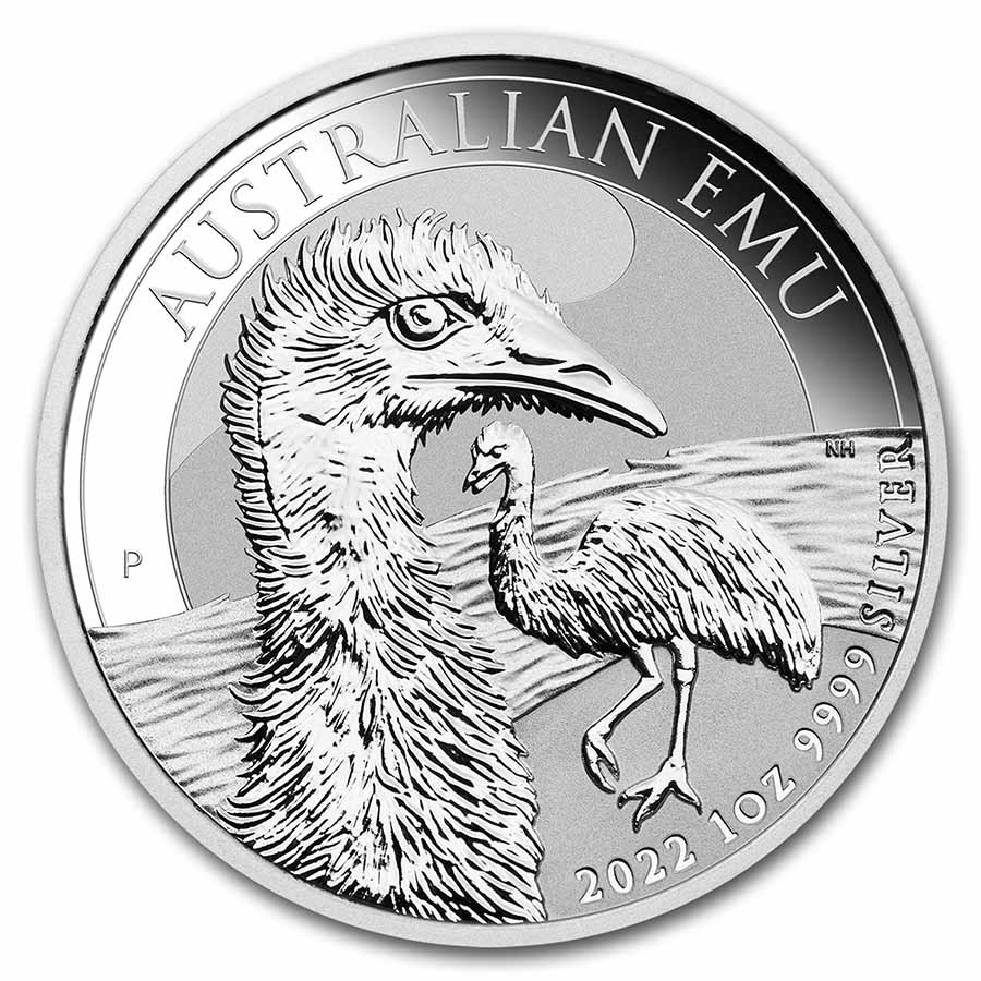 2022 Australia 1 oz Silver Emu BU