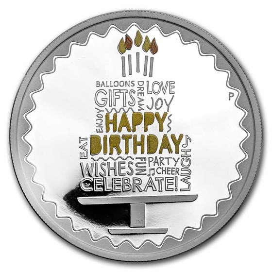 2022 Australia 1 oz Silver Happy Birthday Proof 2022 Australia 1 oz Silver Happy Birthday Proof