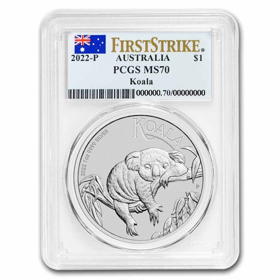 2022 Australia 1 oz Silver Koala MS-70 PCGS (FirstStrike®) 2022 Australia 1 oz Silver Koala MS-70 PCGS (FirstStrike®)
