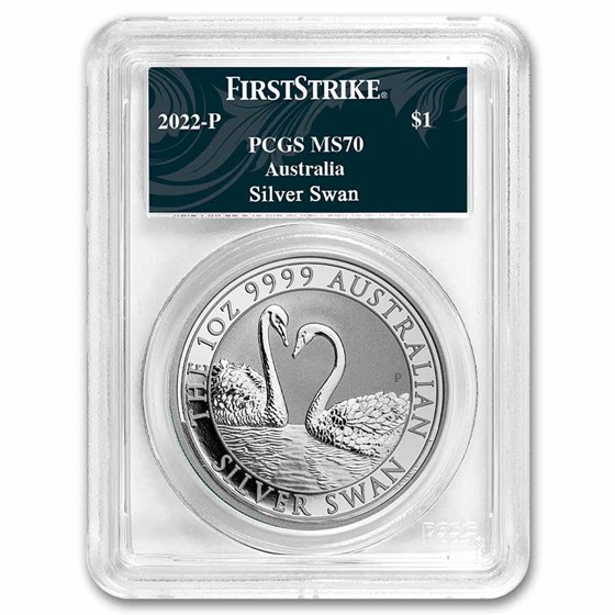 2022 Australia 1 oz Silver Swan MS-70 PCGS (FS, Swan Label) 2022 Australia 1 oz Silver Swan MS-70 PCGS (FS, Swan Label)