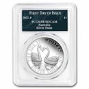 2022 Australia 1 oz Silver Swan PR-70 PCGS (FDI, Swan Label)