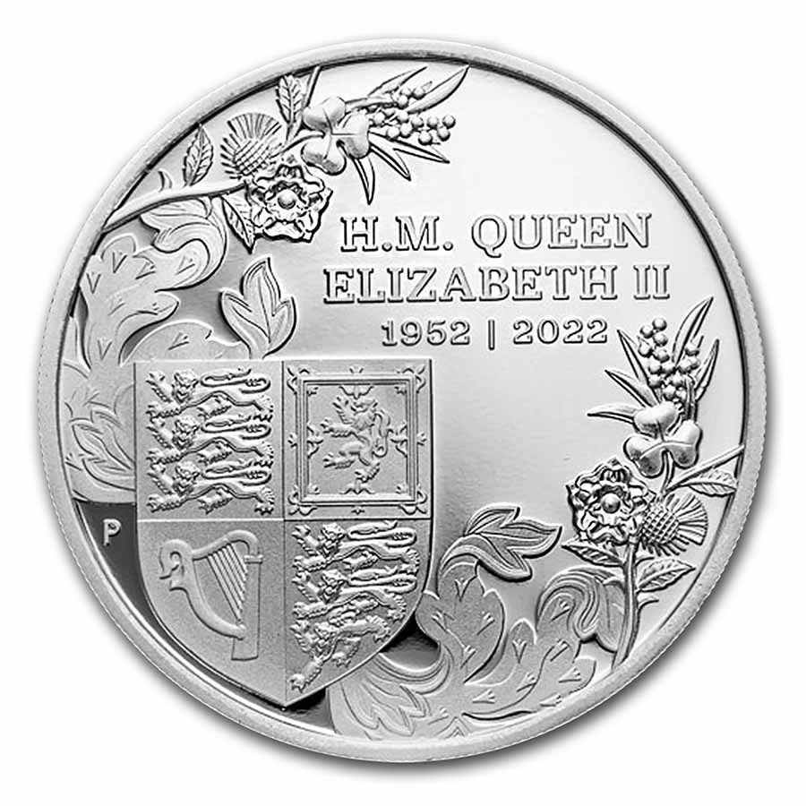 2022 Australia 1 oz Silver The Queen's Platinum Jubilee Proof