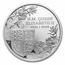 2022 Australia 1 oz Silver The Queen's Platinum Jubilee Proof
