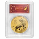 2022 Australia 2 oz Gold Lunar Tiger MS-70 PCGS (Red Label)