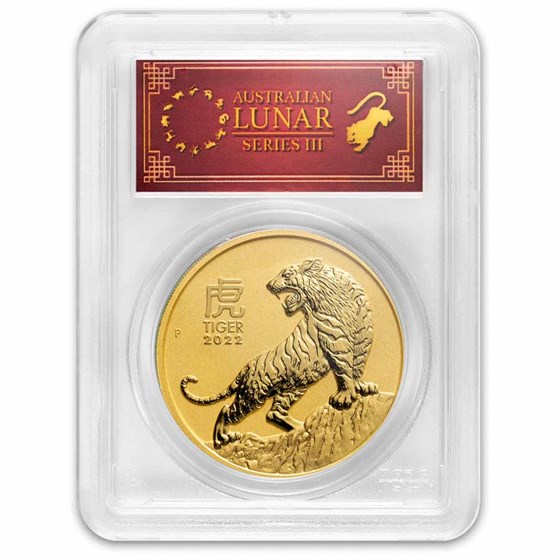 2022 Australia 2 oz Gold Lunar Tiger MS-70 PCGS (Red Label) 2022 Australia 2 oz Gold Lunar Tiger MS-70 PCGS (Red Label)