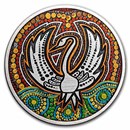2022 Australia 2 oz Silver Black Swan Maali (Antiqued)