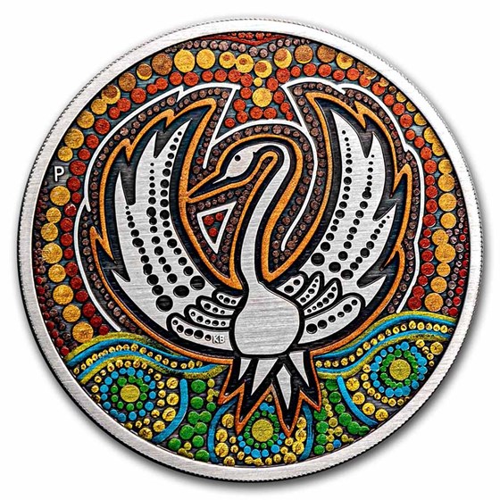 2022 Australia 2 oz Silver Black Swan Maali (Antiqued) 2022 Australia 2 oz Silver Black Swan Maali (Antiqued)