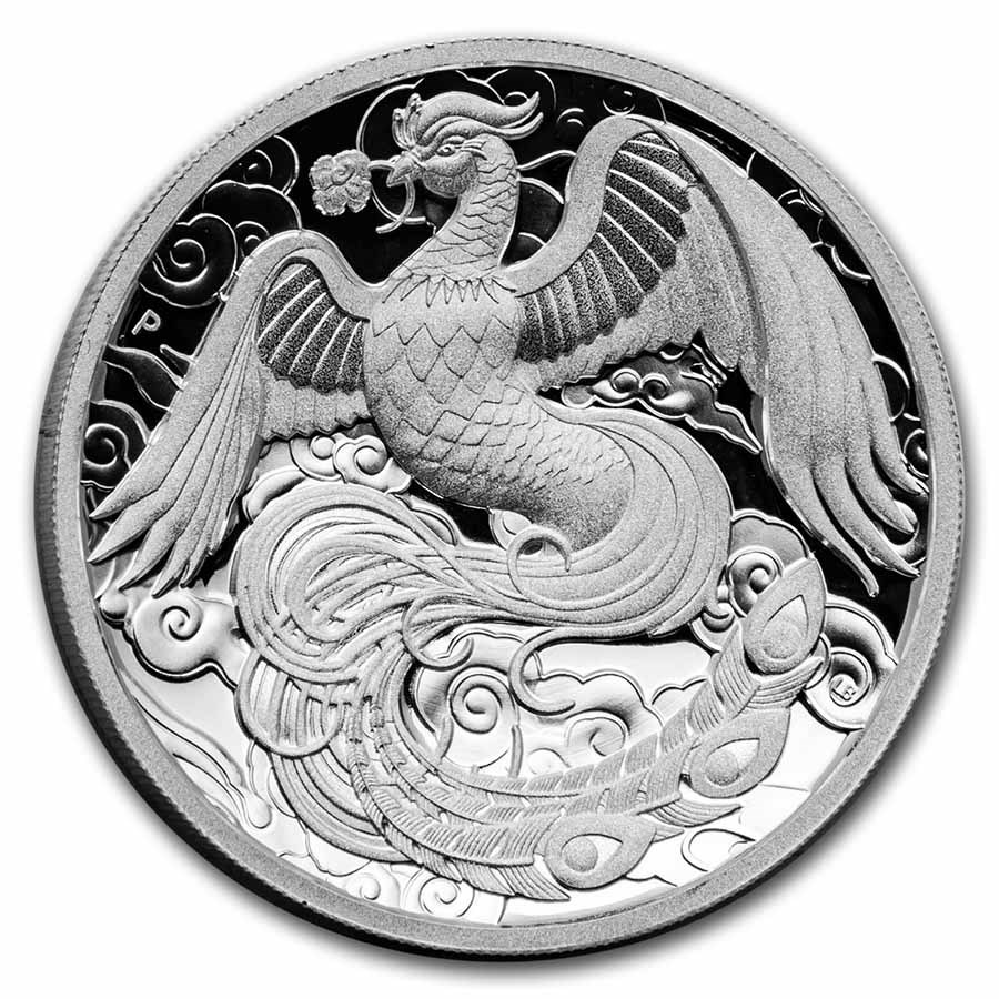 2022 Australia 2 oz Silver Proof High Relief Phoenix