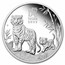 2022 Australia 3-Coin Silver Lunar Tiger Proof Set (w/Box & COA)