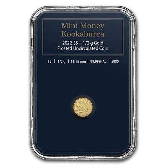 2022 Australia $5 1/2 Gram Gold Mini Kookaburra 2022 Australia $5 1/2 Gram Gold Mini Kookaburra