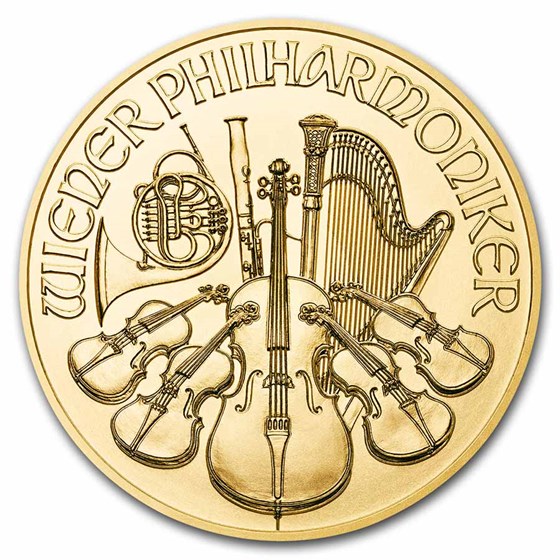 2022 Austria 1/10 oz Gold Philharmonic BU