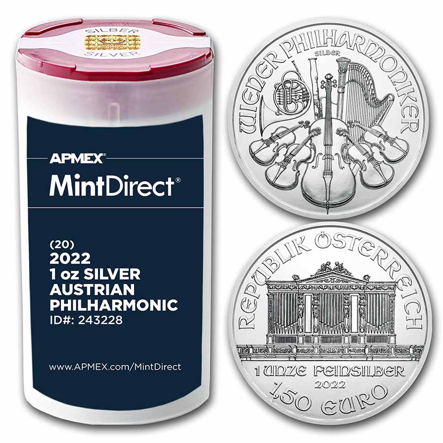 1/25 oz .9995 Fine Platinum Bullion AUSTRIA PHILHARMONIC Coin 2021