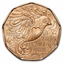 2022 Austria Copper €5 New Year's: Happiness is a Bird