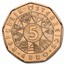 2022 Austria Copper €5 New Year's: Happiness is a Bird