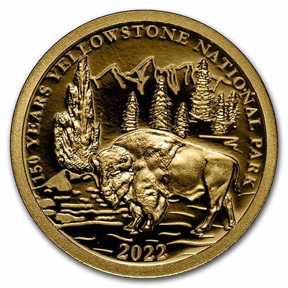 2022 Barbados 1/2 Gram Proof Gold Yellowstone National Park 2022 Barbados 1/2 Gram Proof Gold Yellowstone National Park
