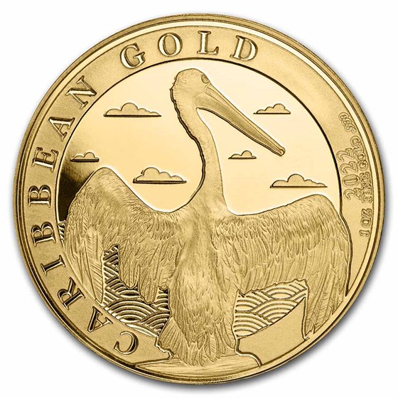 2022 Barbados 1 oz Gold Caribbean Pelican BU 2022 Barbados 1 oz Gold Caribbean Pelican BU