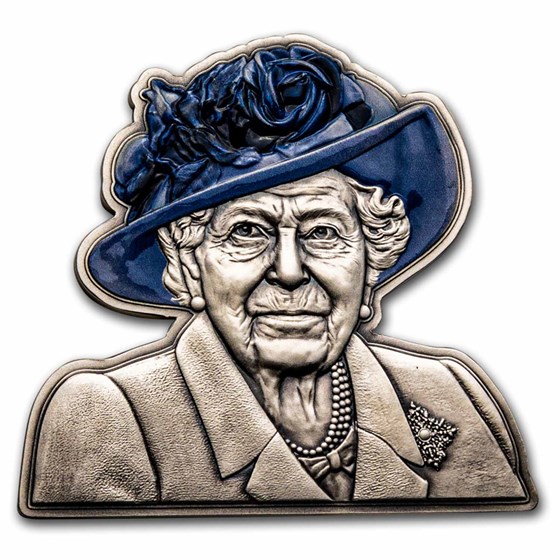 2022 Barbados 5 oz Silver Queen Elizabeth II Shaped Coin 2022 Barbados 5 oz Silver Queen Elizabeth II Shaped Coin