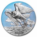 2022 Benin 3 oz Silver Urban Hunters: Falcon