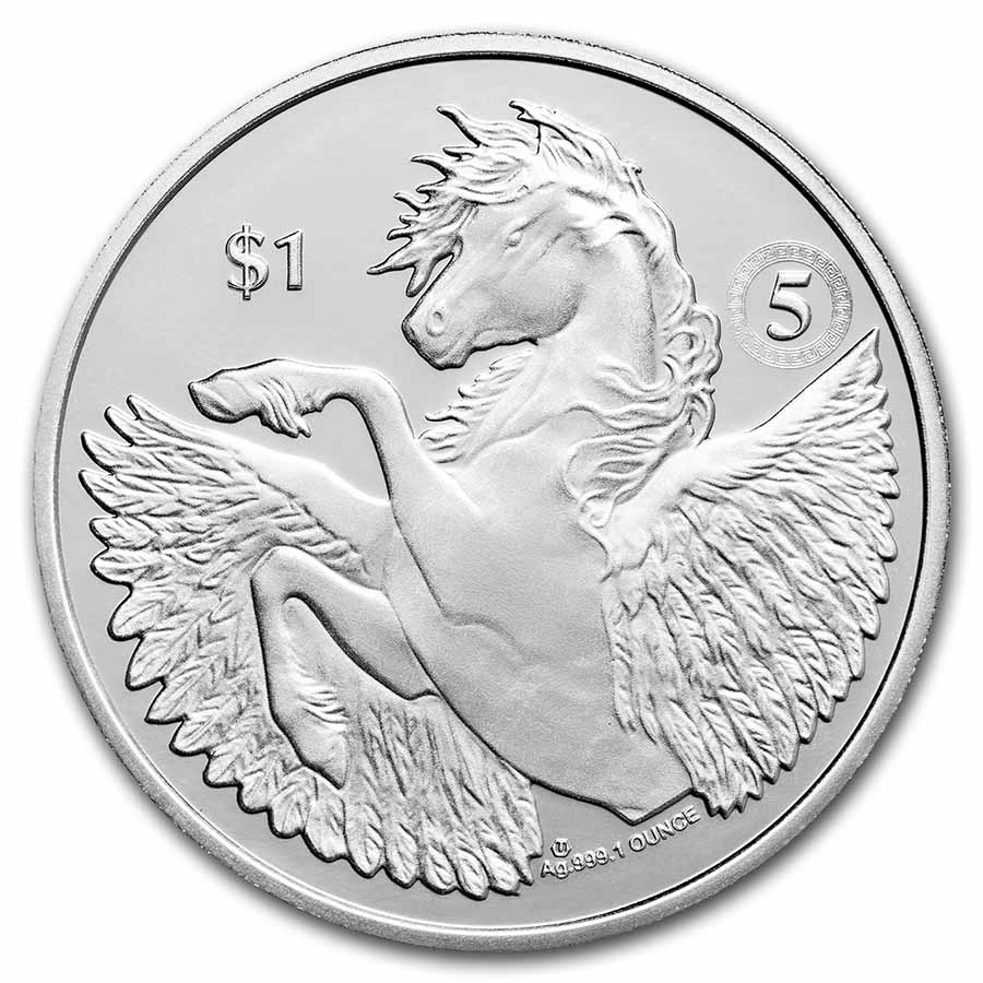 2022 BVI 1 oz Silver 5th Ann. Pegasus BU w/ Privy
