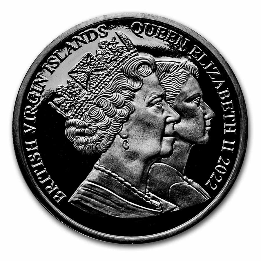 Buy 2022 BVI 1 oz Silver Elizabeth II Pearl Black | APMEX Buy 2022 BVI 1 oz Silver Elizabeth II Pearl Black | APMEX