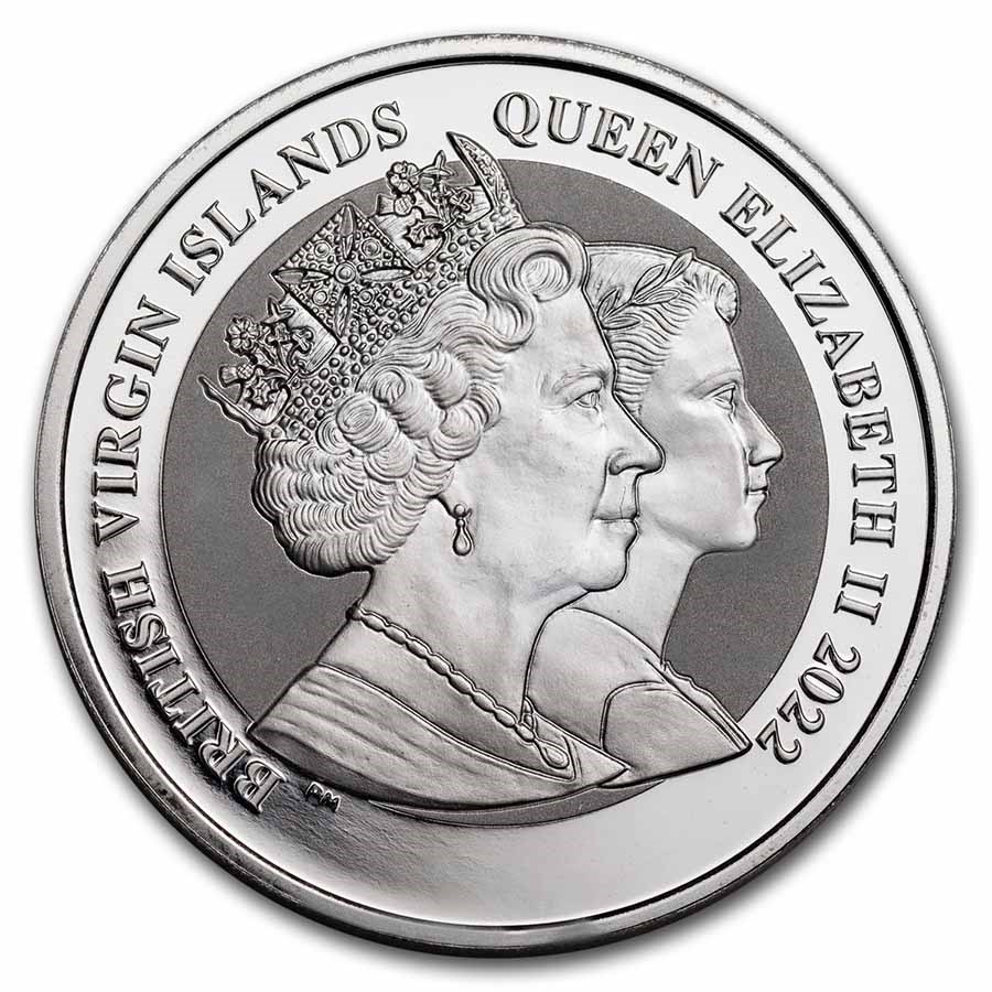 Buy 2022 BVI 1 oz Silver Reverse Proof $1 Queen Elizabeth II | APMEX