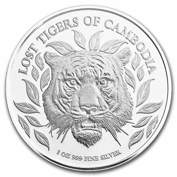 2022 Cambodia 1 oz Silver Lost Tigers BU