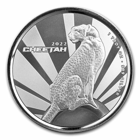 2022 Cameroon 1 oz Silver Cheetah BU