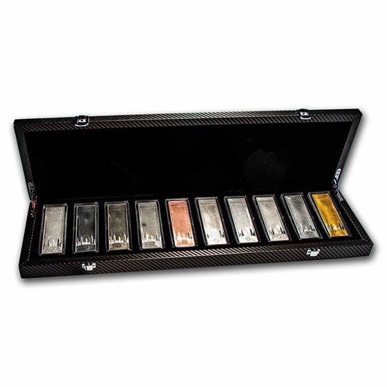 2022 Cameroon 100 gram Silver Noble Bar New York 10-Coin Set 2022 Cameroon 100 gram Silver Noble Bar New York 10-Coin Set