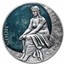 2022 Cameroon 2 oz Antique Silver Planets and Gods; Moon