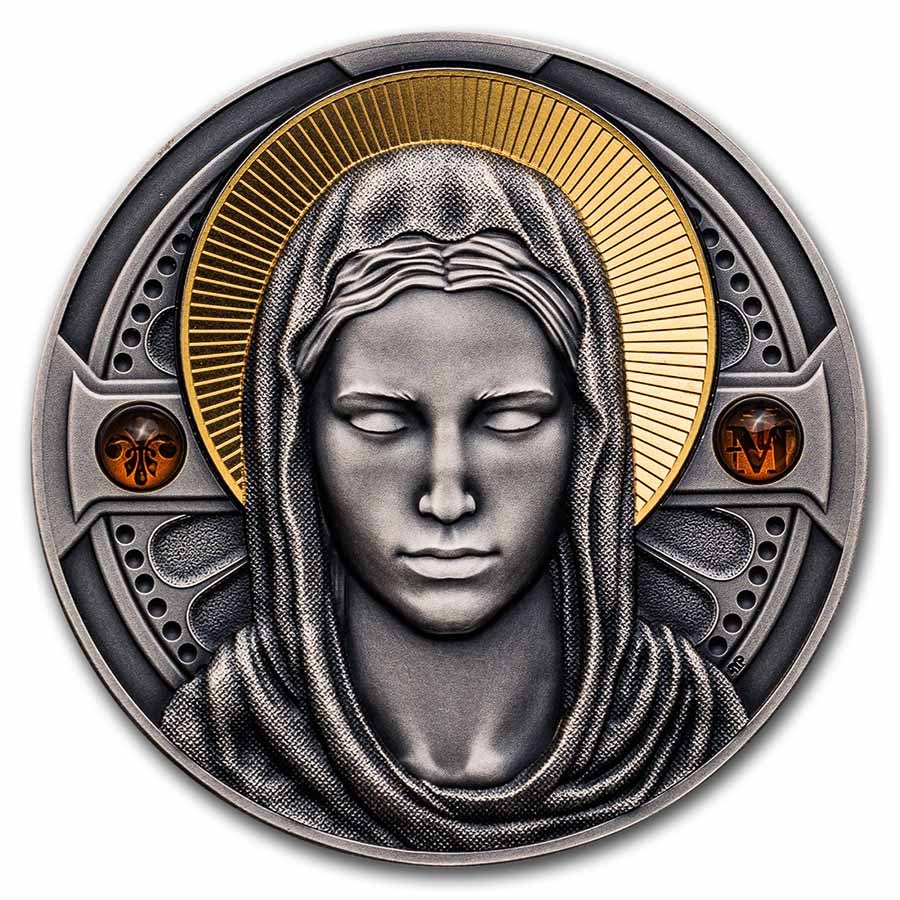 2022 Cameroon 2 oz Silver Antique Maria of Nazareth