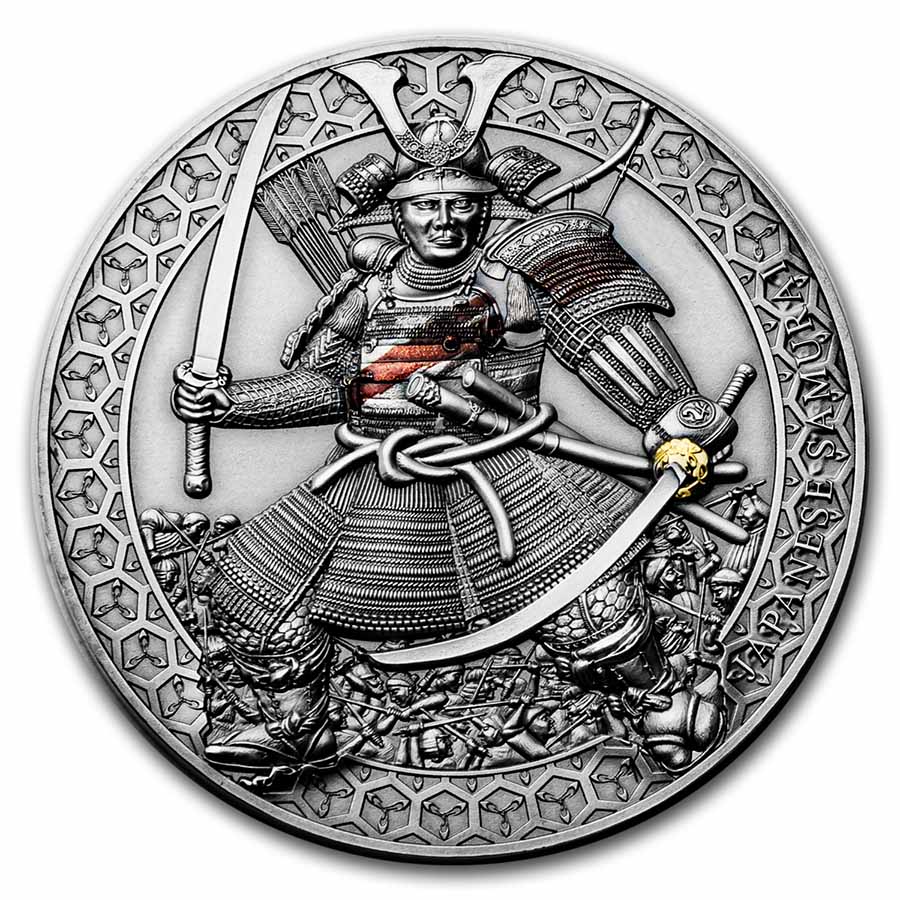 Buy 2022 Cameroon 3 oz Silver Antique Japanese Samurai | APMEX