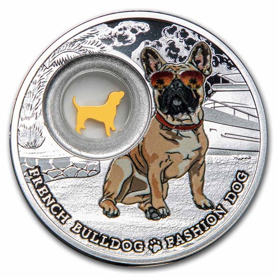 2022 Cameroon Silver Man's Best Friends: French Bulldog 2022 Cameroon Silver Man's Best Friends: French Bulldog