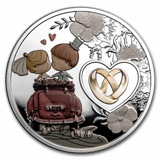 2022 Cameroon Silver Proof Wedding Coin 2022 Cameroon Silver Proof Wedding Coin