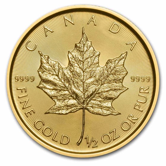 2022 Canada 1/2 oz Gold Maple Leaf BU