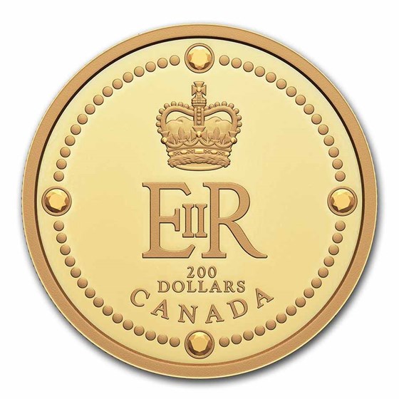 2022 Canada 1 oz Gold $200 Queen Elizabeth's Royal Cypher