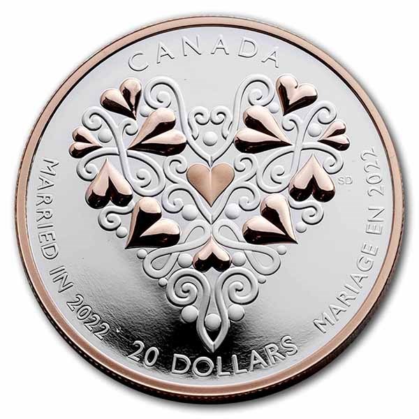 2022 Canada 1 oz Silver $20 Best Wishes on Your Wedding Day
