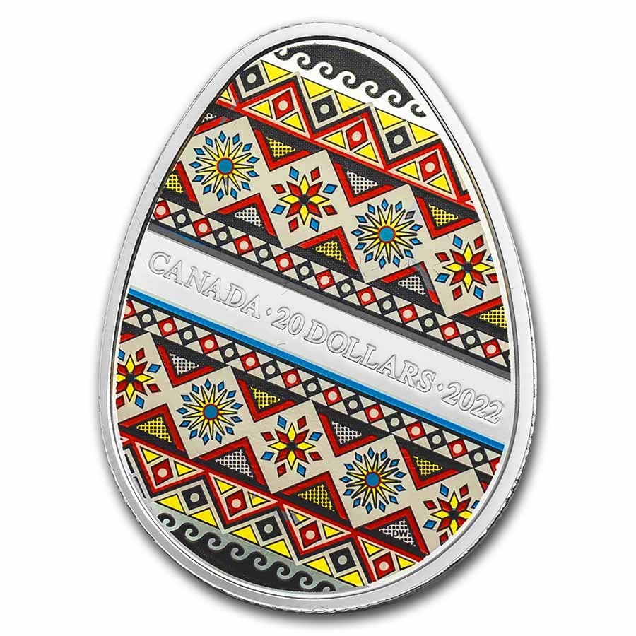 2022 Canada 1 oz Silver $20 Traditional Pysanka
