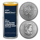2022 Canada 1 oz Silver Maple Leaf (25-Coin MintDirect® Tube)