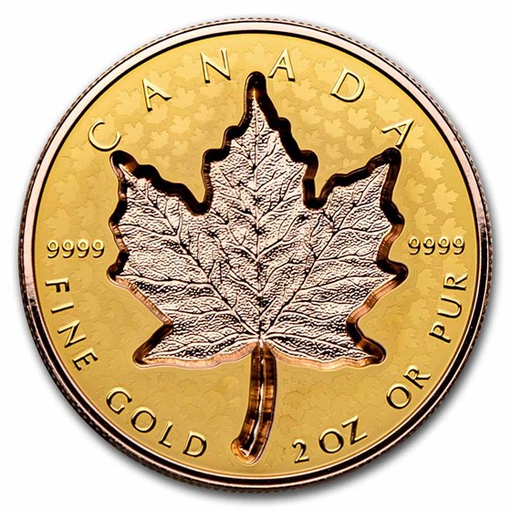 2022 Canada 2 oz Gold $200 Super Incuse Gold Maple Leaf 2022 Canada 2 oz Gold $200 Super Incuse Gold Maple Leaf