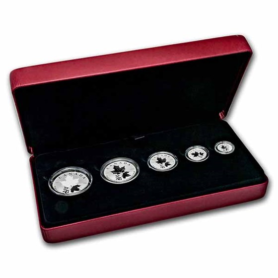 2022 Canada 5-Coin Silver A Radiant Crown Fractional Set 2022 Canada 5-Coin Silver A Radiant Crown Fractional Set