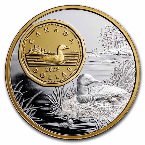 2022 Canada 5 oz Silver The Bigger Picture 1-Dollar The Loon 2022 Canada 5 oz Silver The Bigger Picture 1-Dollar The Loon